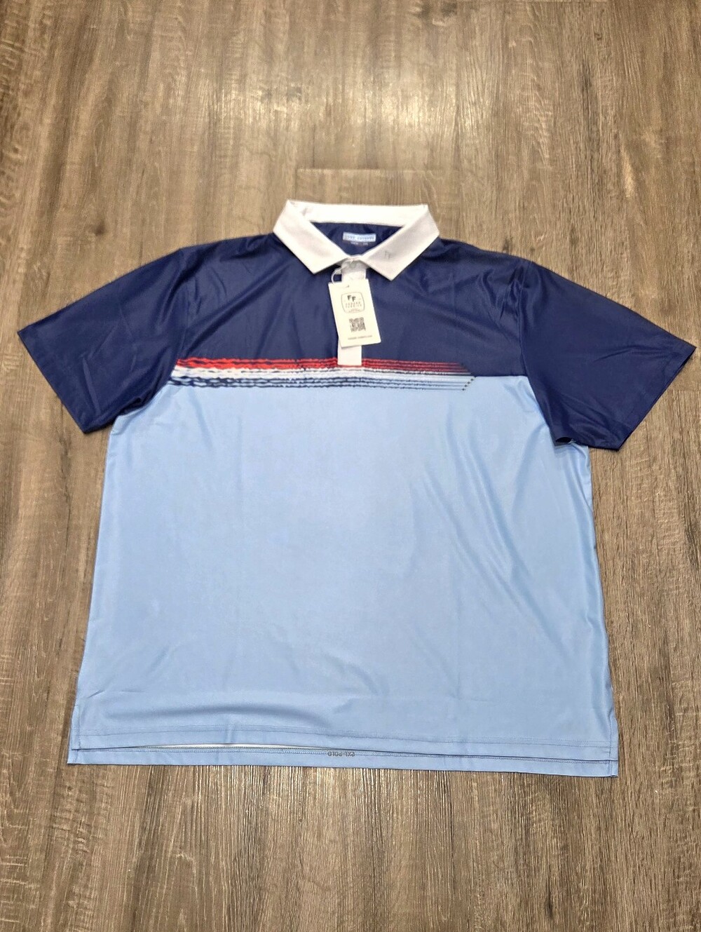 NWT Fore Fathers Mens Polo Golf Shirt Size XXL Blue.